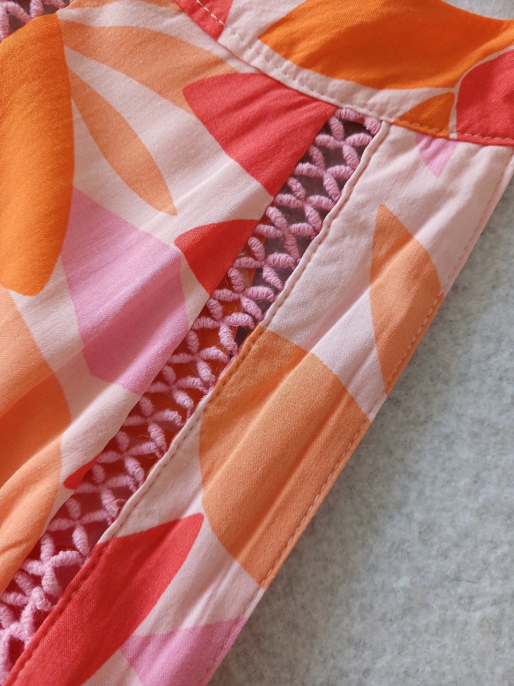 Abel The Label Rumi Maxi Dress in Orange and Pink Tropical Floral Anthropologie - Picture 6 of 15